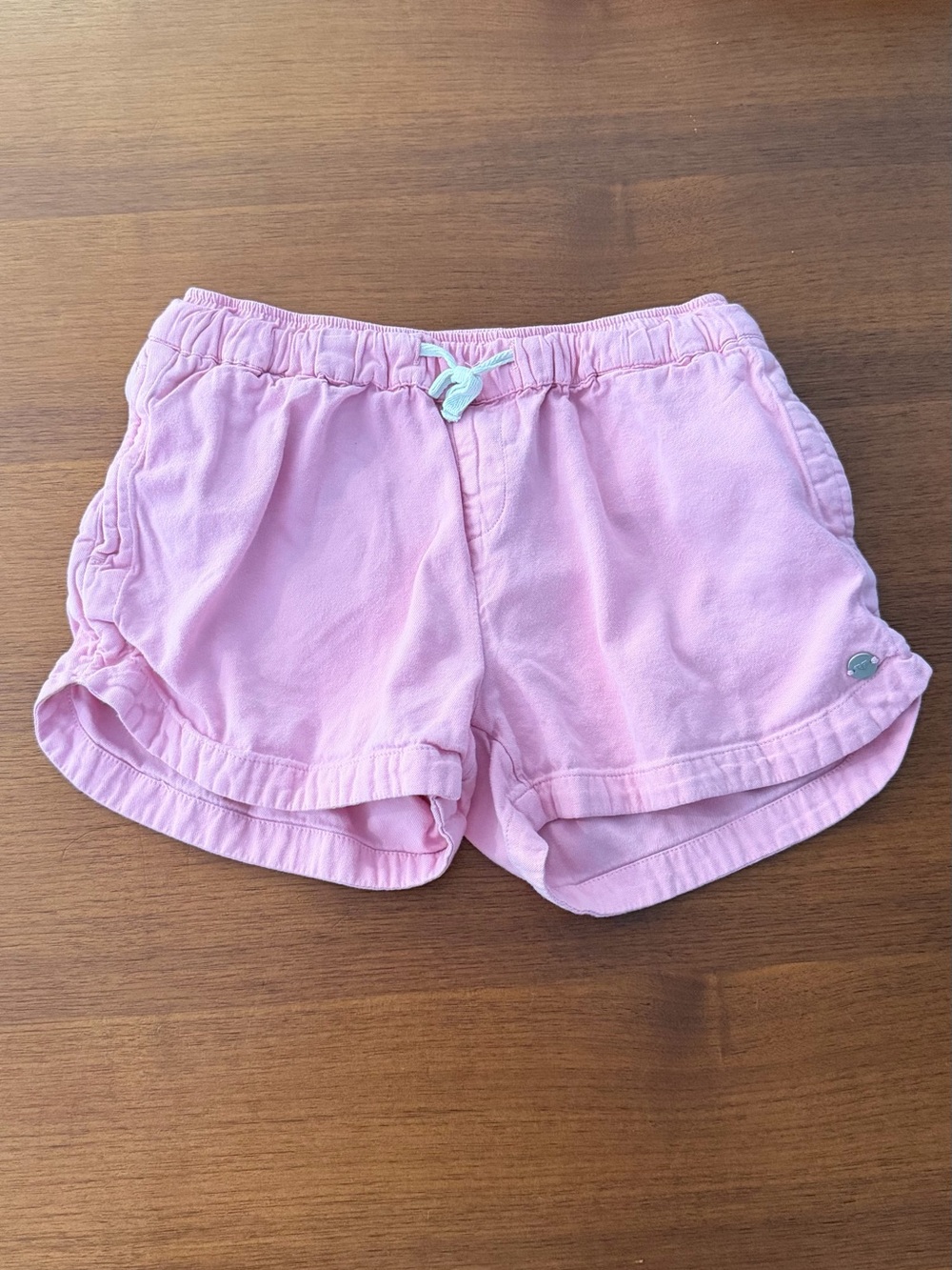 Roxy Girls' Pink Elastic-Waist Tie Shorts Size 10 / Medium